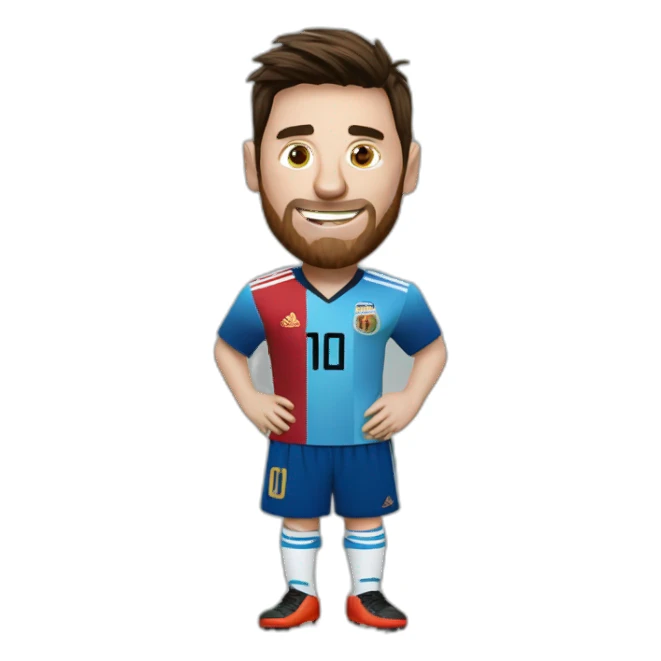 Messi con copa del mundo sticker