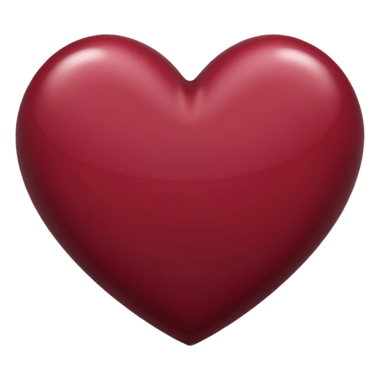 Maroon heart sticker