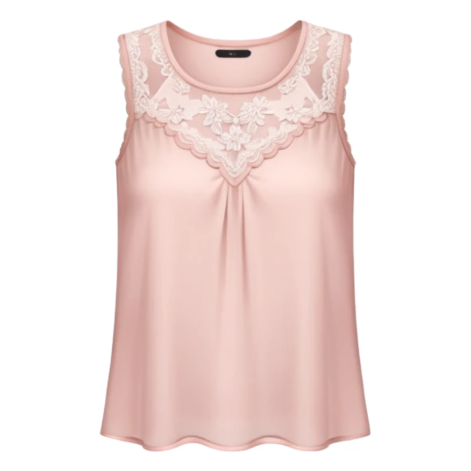 light pink top with lace sticker