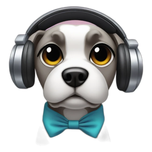 DJ dog sticker