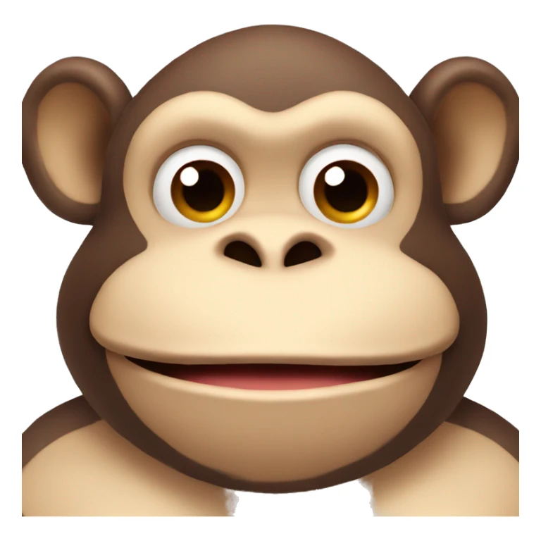 chubby monkey  with a belly sticker