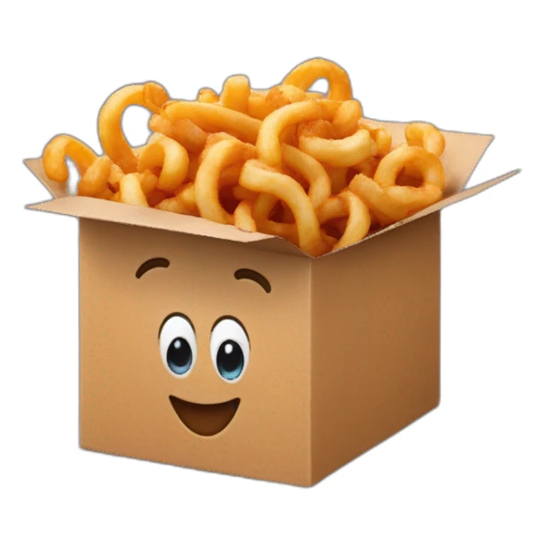 curly fries in a box sticker