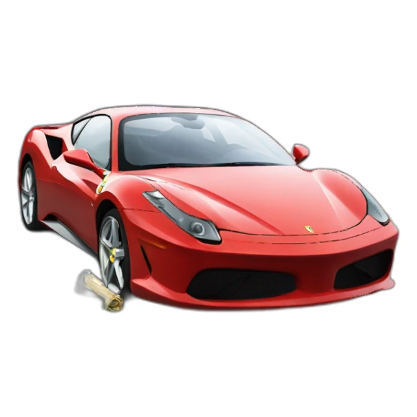 Ferrari sur accident sticker