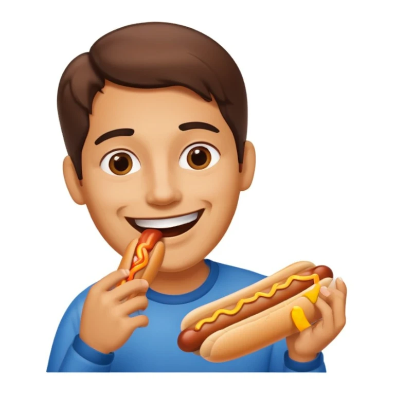 Mexican eating hot dog sticker