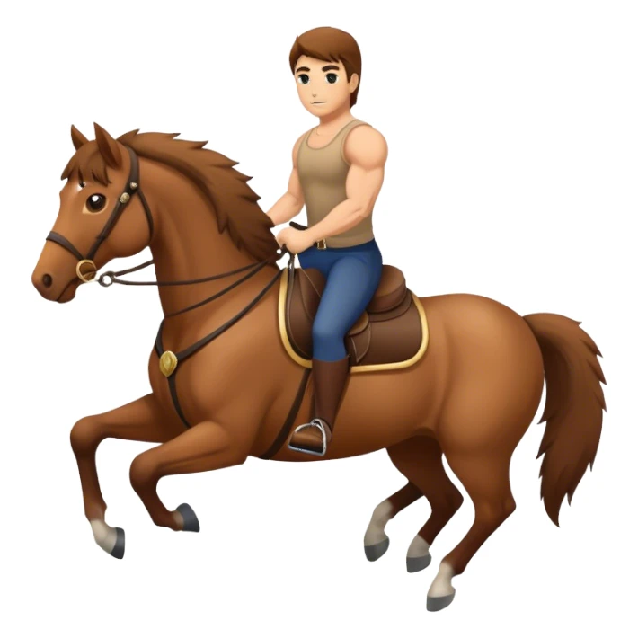 horse riding a human sticker