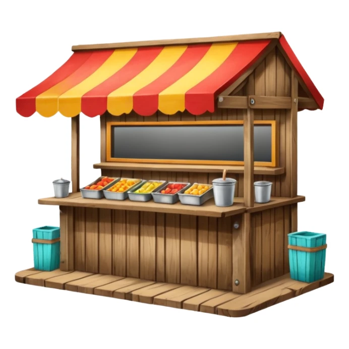 small roadside foodstall sticker