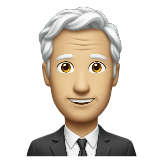 classy man standing earth worm head sticker