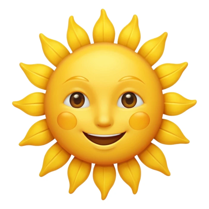 smiling sun, simple and bright sticker