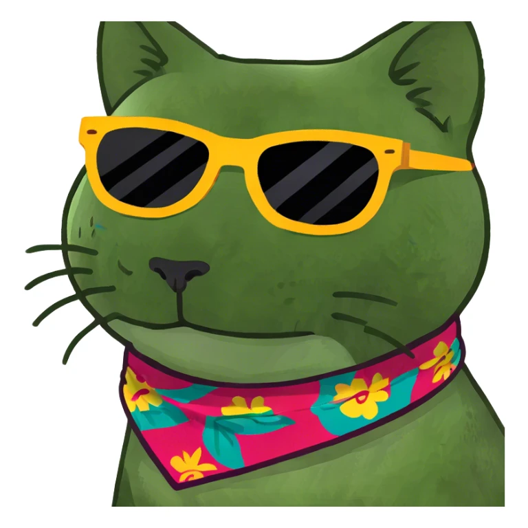 Cat with sunglasses sticker