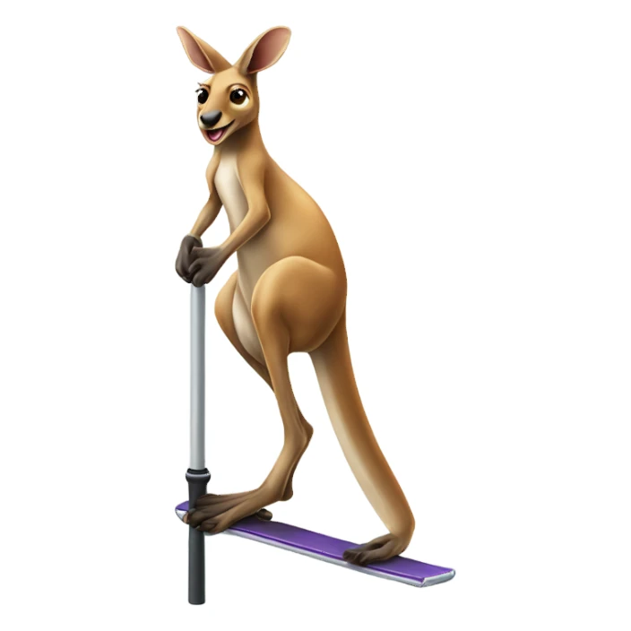 Kangaroo on a pogo stick sticker