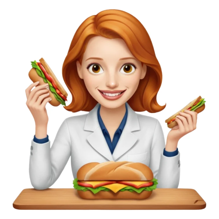 Jessica Chastain, making sandwich  sticker