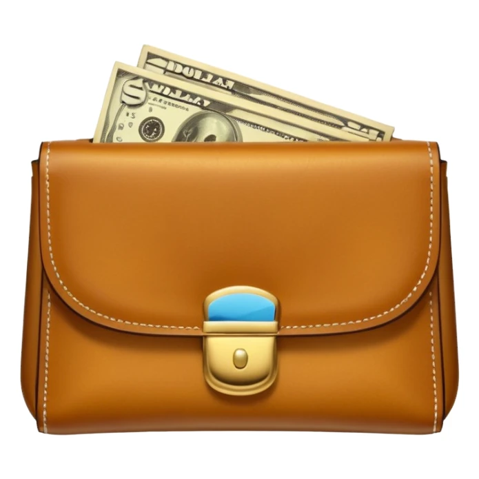 golden purse with wallet sticker