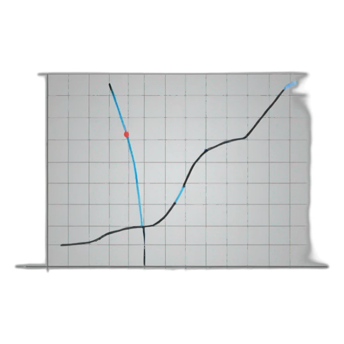 graph made with a hockeystick exponential sticker