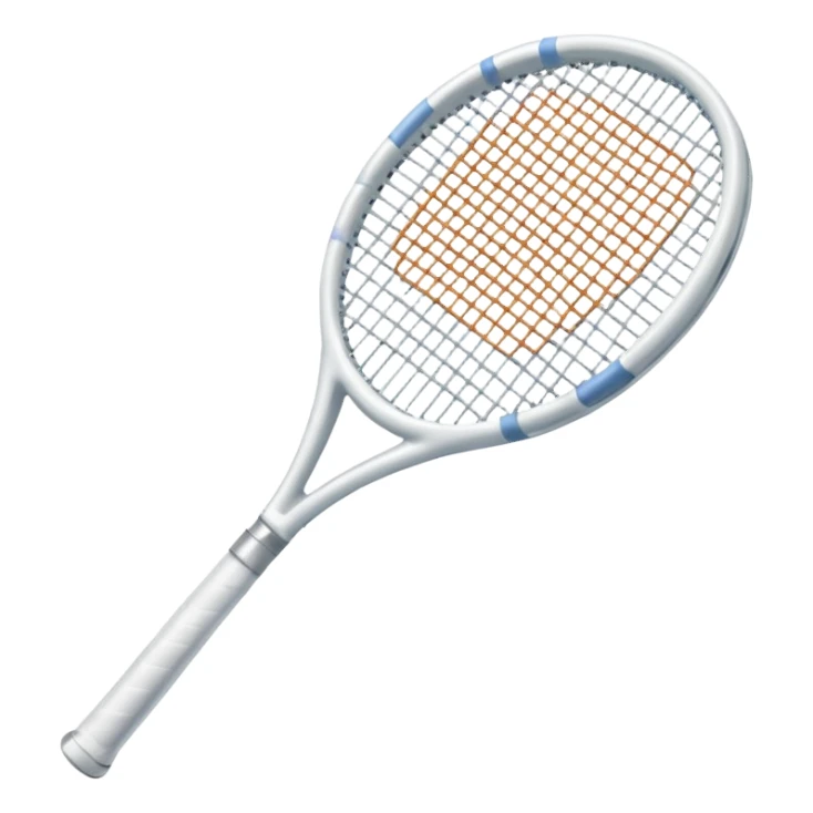 white glass crystal tennis racket sticker