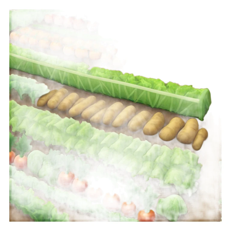 farm with vegetables sticker