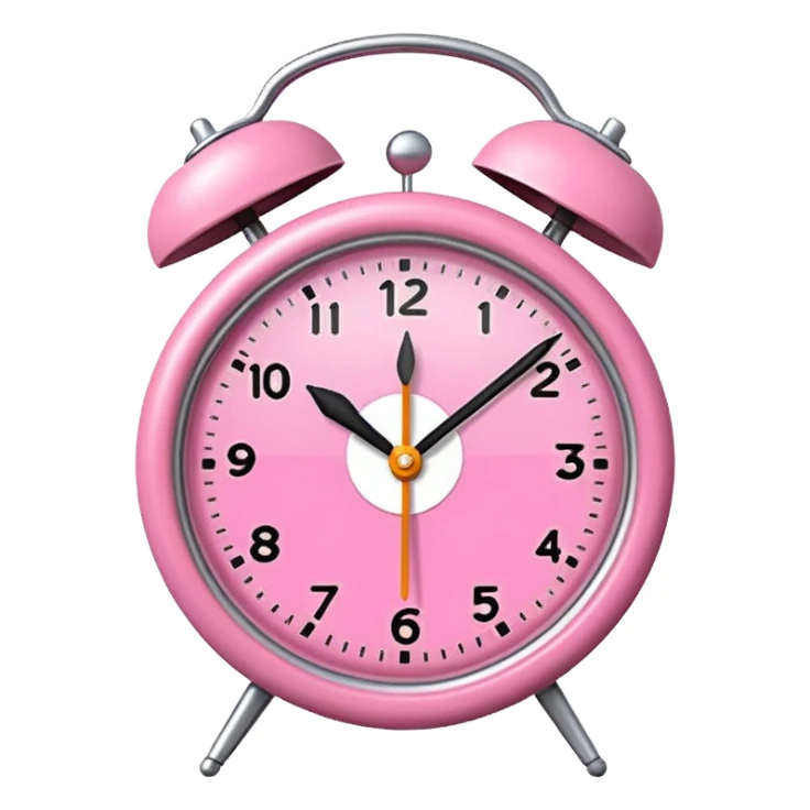 um DESPERTADOR minimalista ROSA sticker