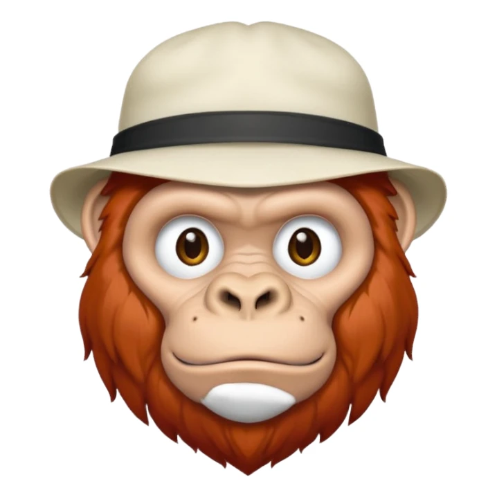 red haired gorilla with white hat sticker