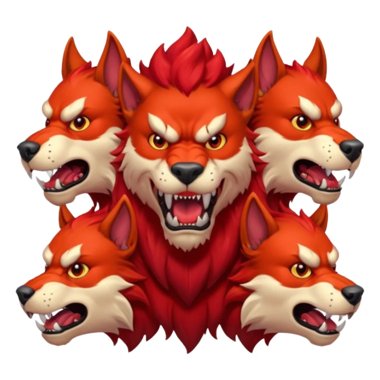 Red cerberus sticker