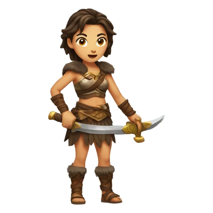 Female barbarian sticker