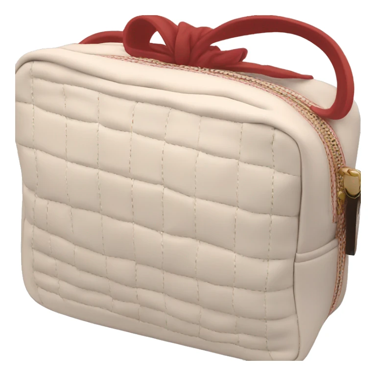 Quilted Box pouch make up bag  sticker