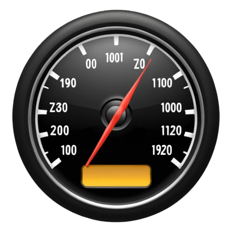 Speedometer emoji for car race sticker