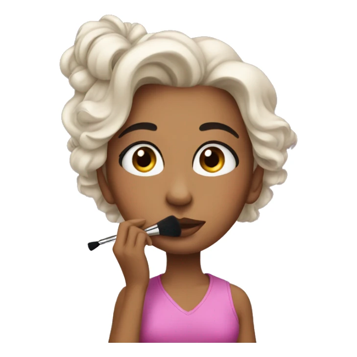 Getting ready, doing makeup  sticker