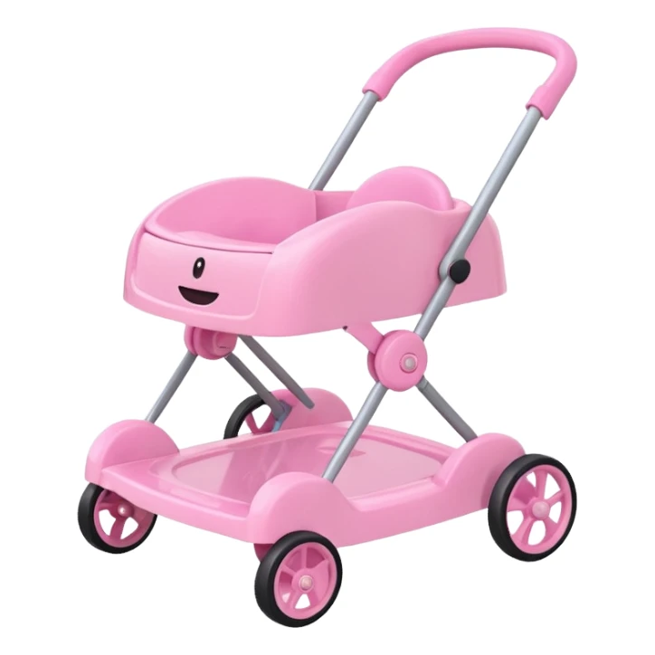 pink baby walker sticker