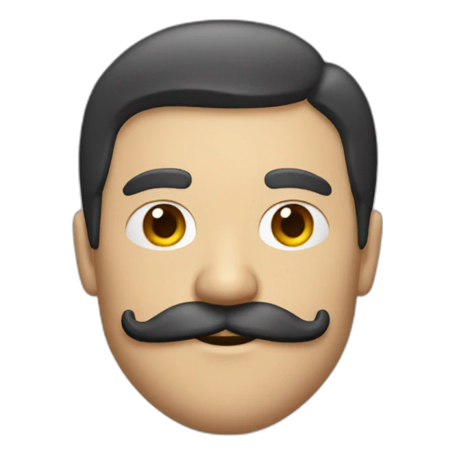 video game player with moustache sticker