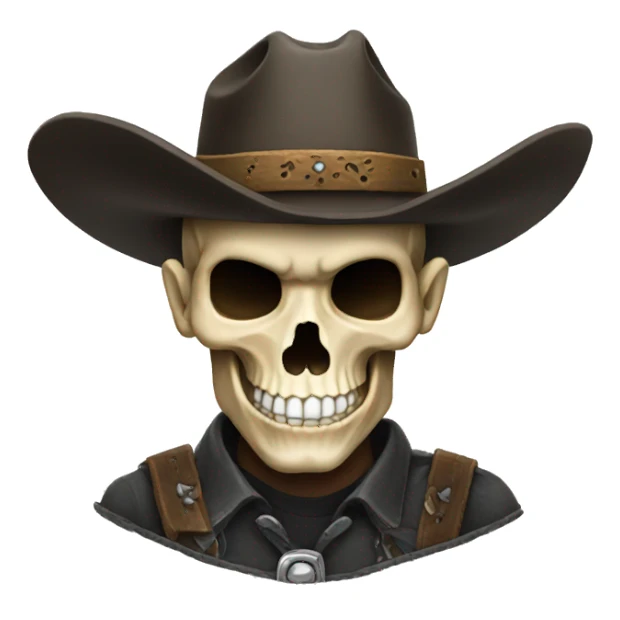 Skull cowboy sticker