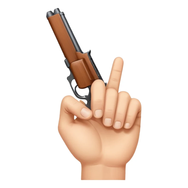 gun finger sticker