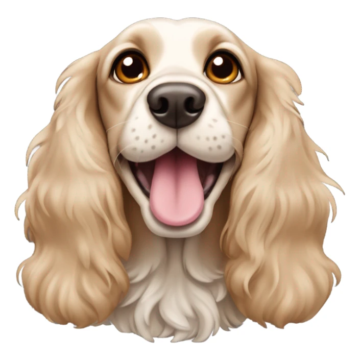Happy Cockee spaniel head sticker