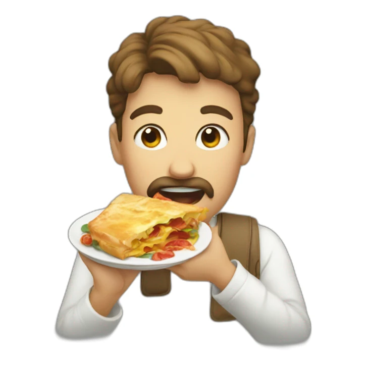 Hungry person in italy sticker