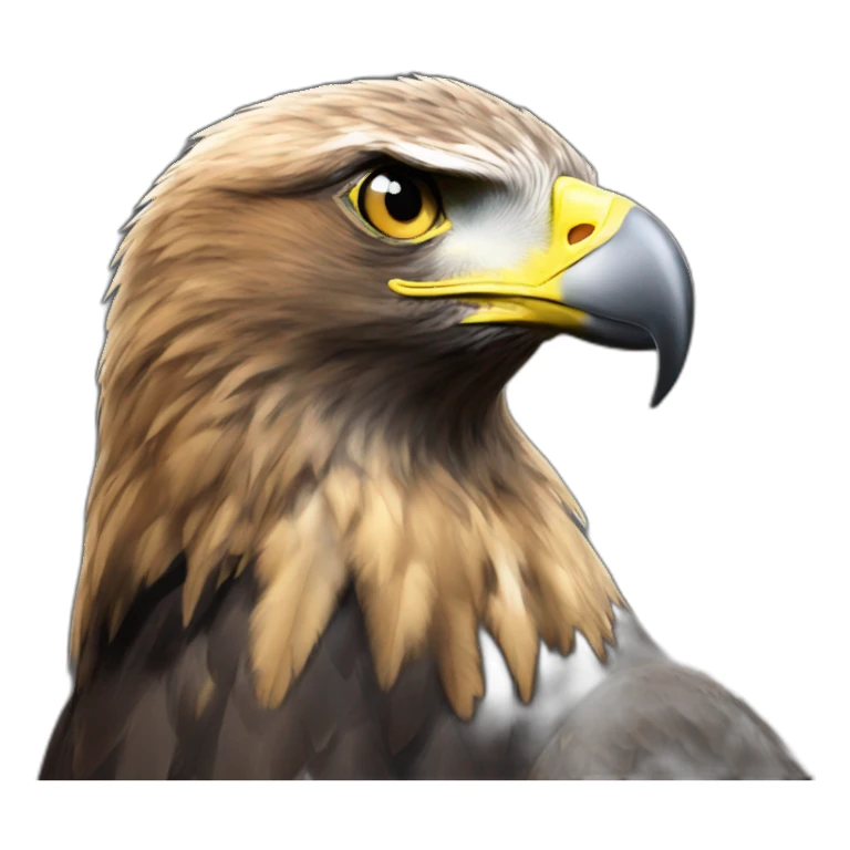 A golden eagle realistic style sticker