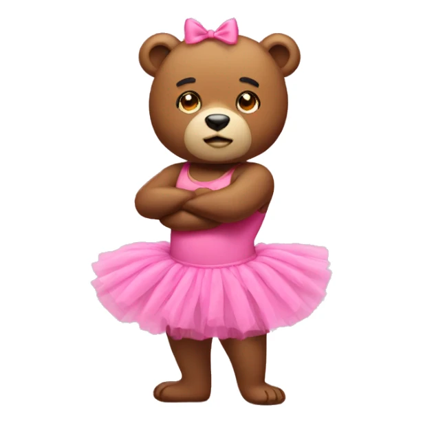 bear wearing pink tutu  sticker