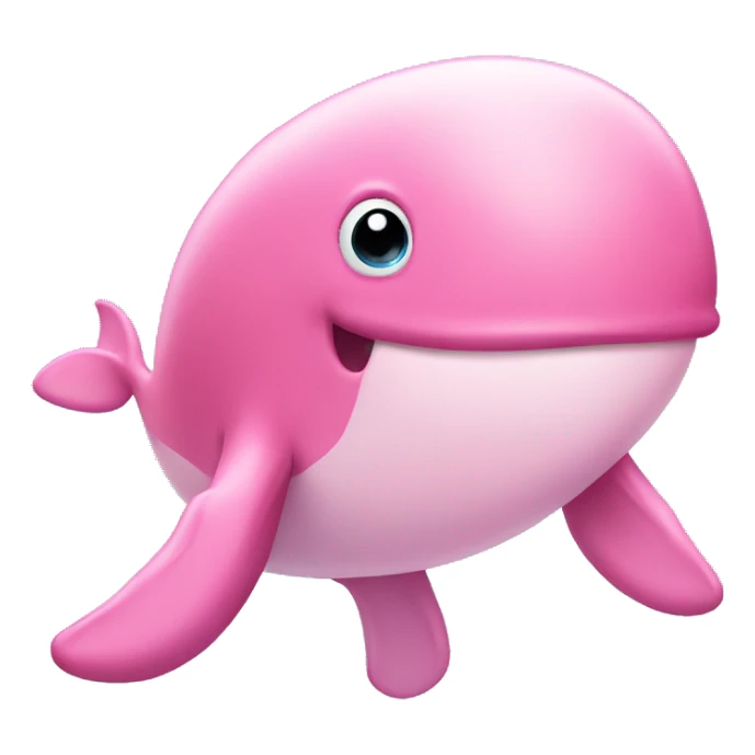 pink whale sticker