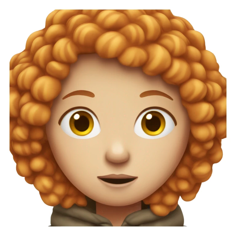 Ginger girl who is cold  sticker