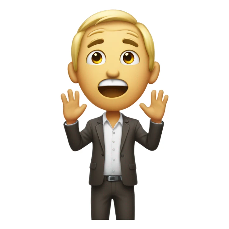 Emoji that is shrugging sticker