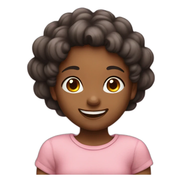 Girl smiling with heart sticker