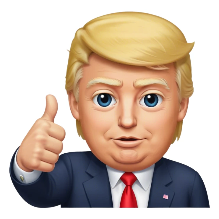 Trump thumbs uo sticker
