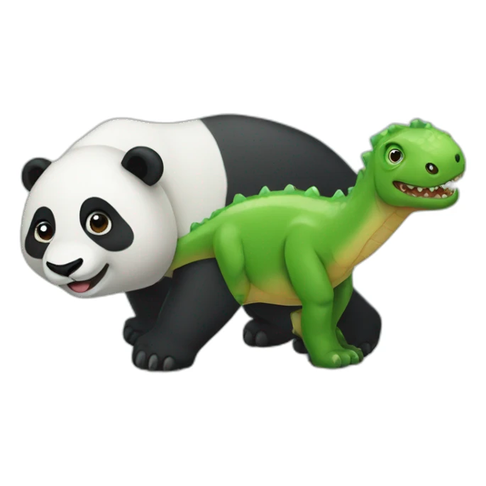 A panda bear mixed with a dinosaur sticker