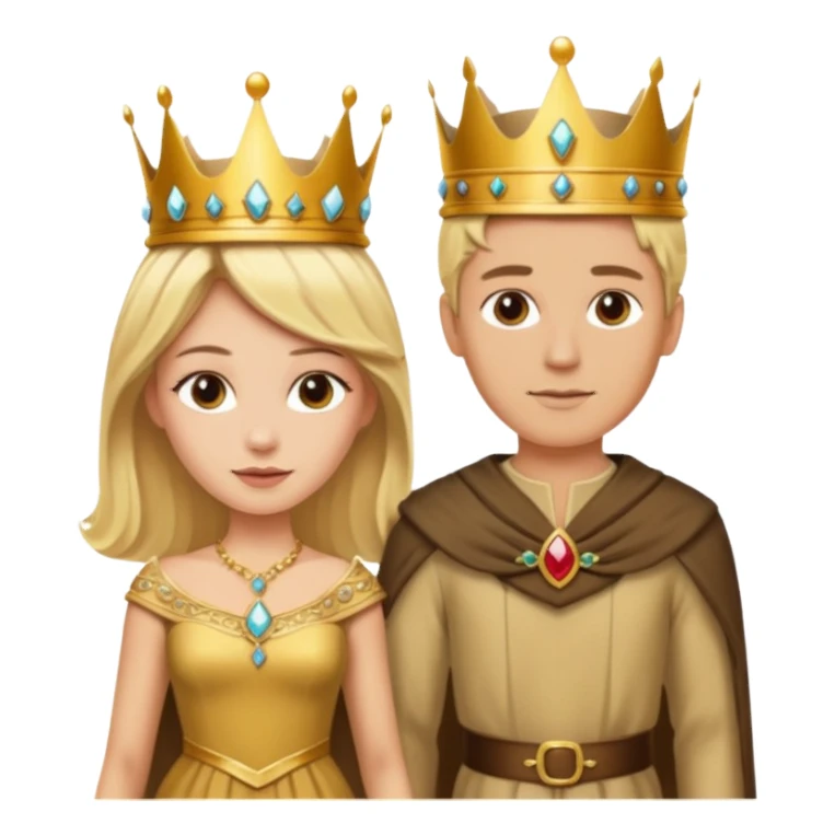 Blonde Queen and Male servant sticker