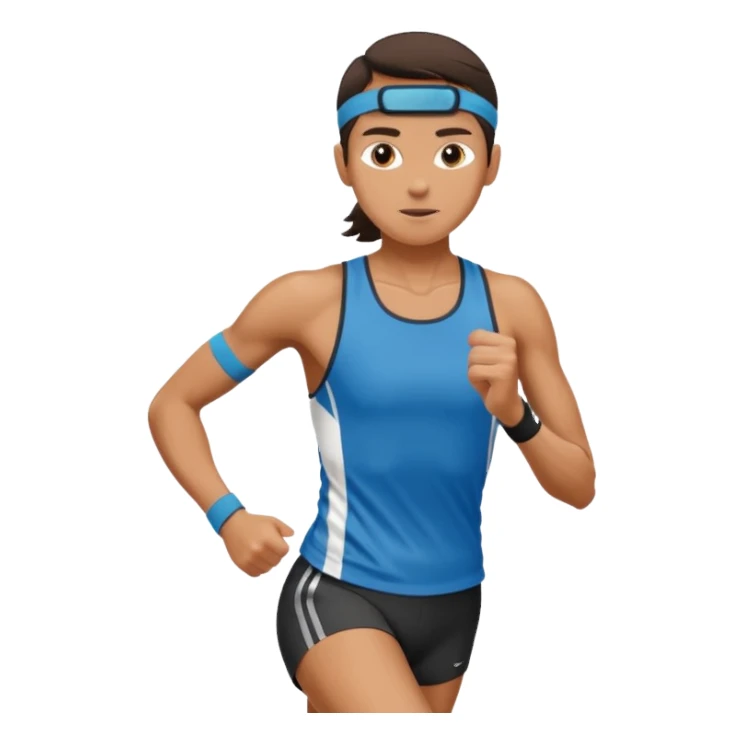 runner with seatband sticker