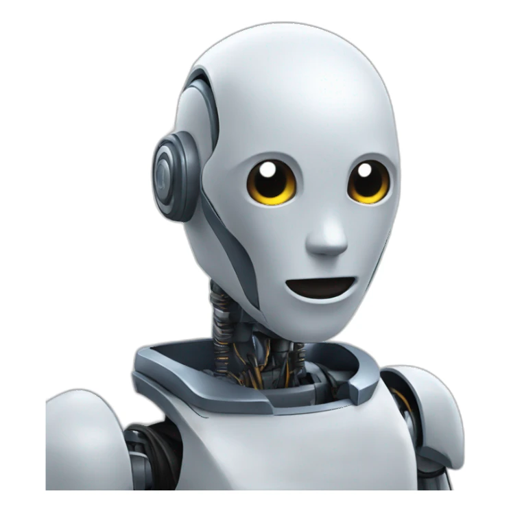 Robot speak with human sticker