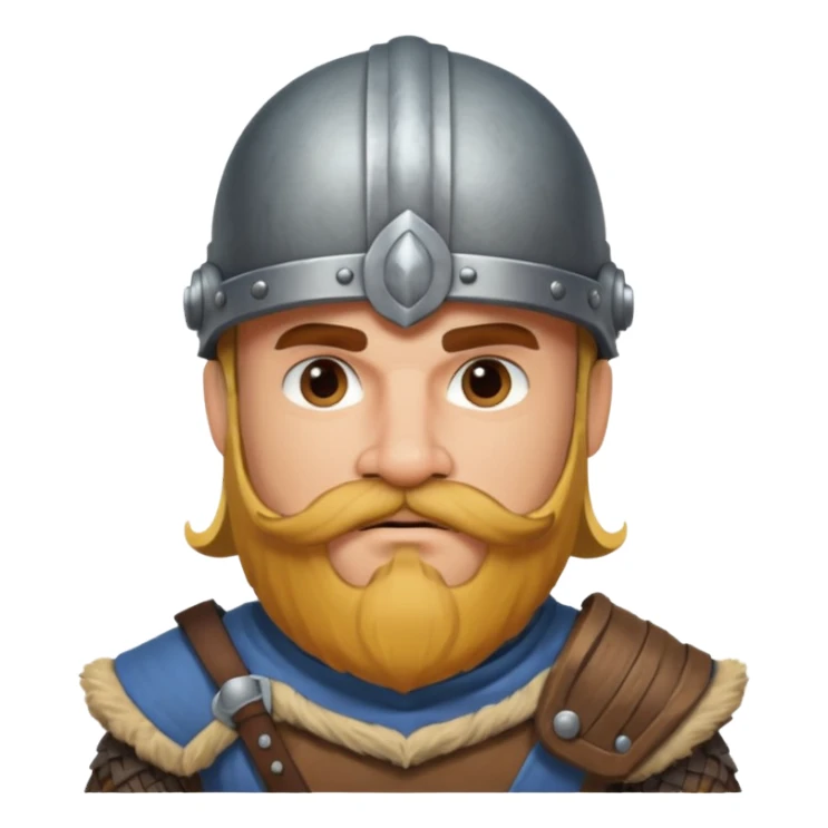 viking raider with mustache sticker