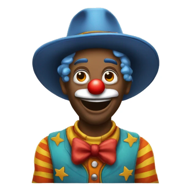clown cowboy sticker