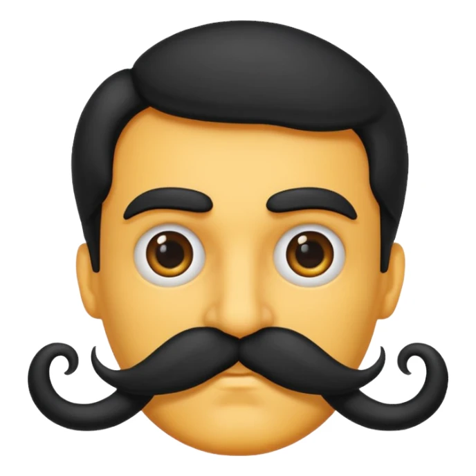 evil mustache sticker