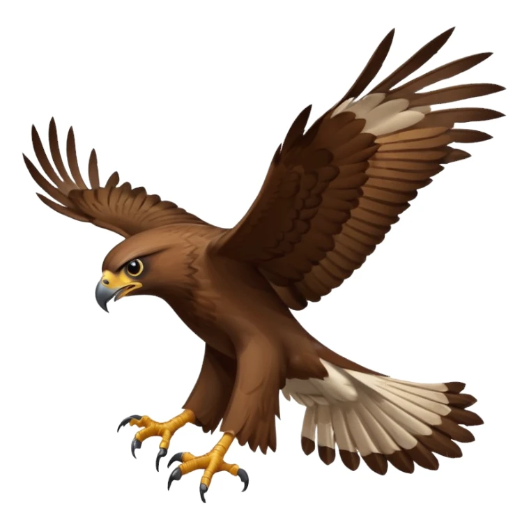 hawk swooping down sticker
