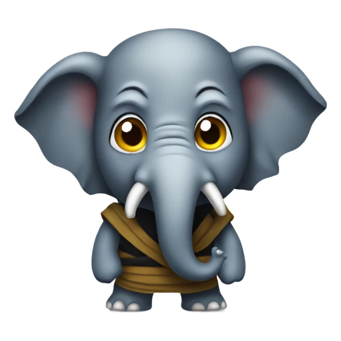 Ninja elephant  sticker