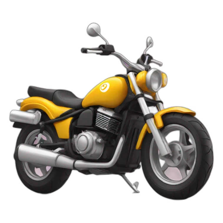 moto with a head sticker