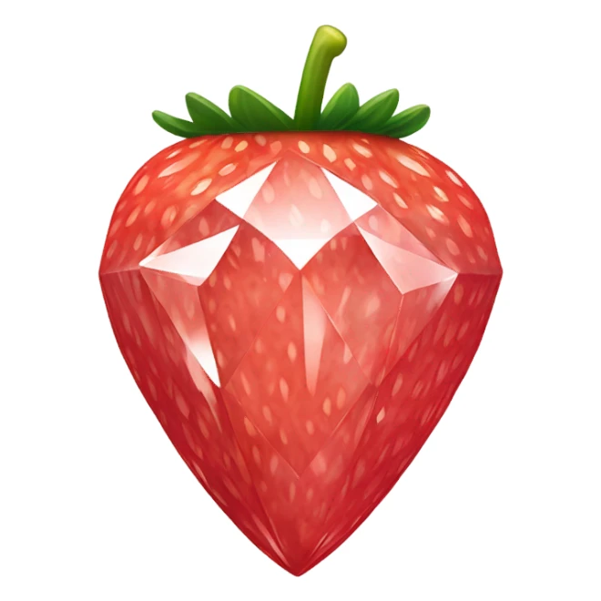 Strawberry shaped diamond sticker